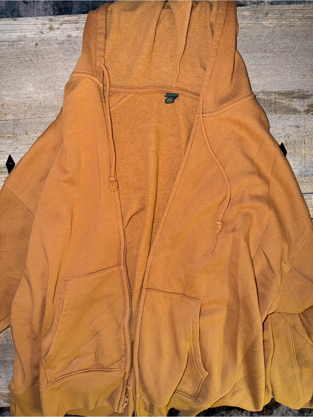wild fable Orange Hooded Zip-Up Utility Jacket